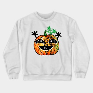 Pumpkin Halloween Funny Doodles Crewneck Sweatshirt